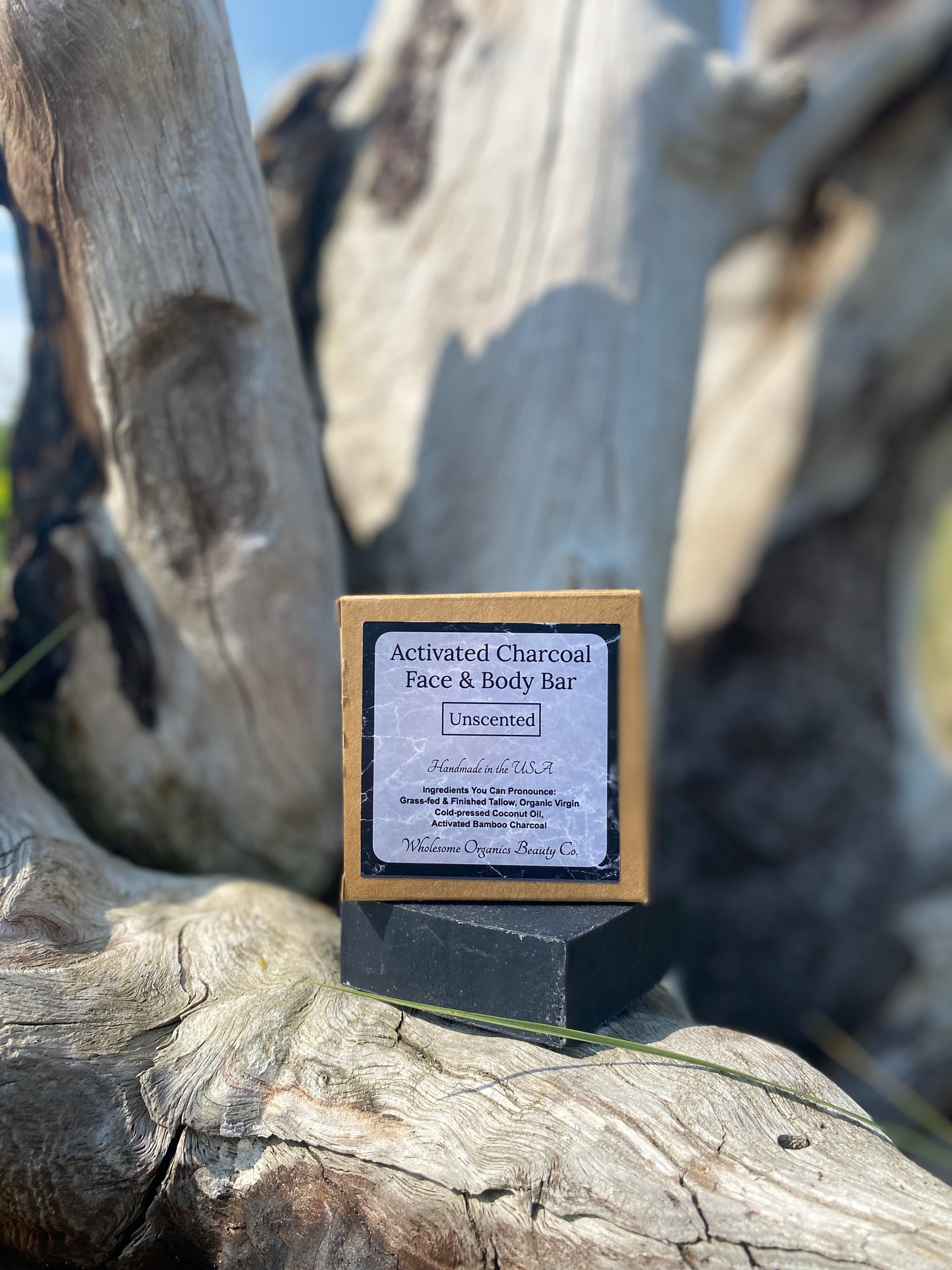 Activated Charcoal Face & Body Bar |Unscented|