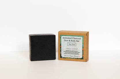 Activated Charcoal Face & Body Bar |Tea Tree|
